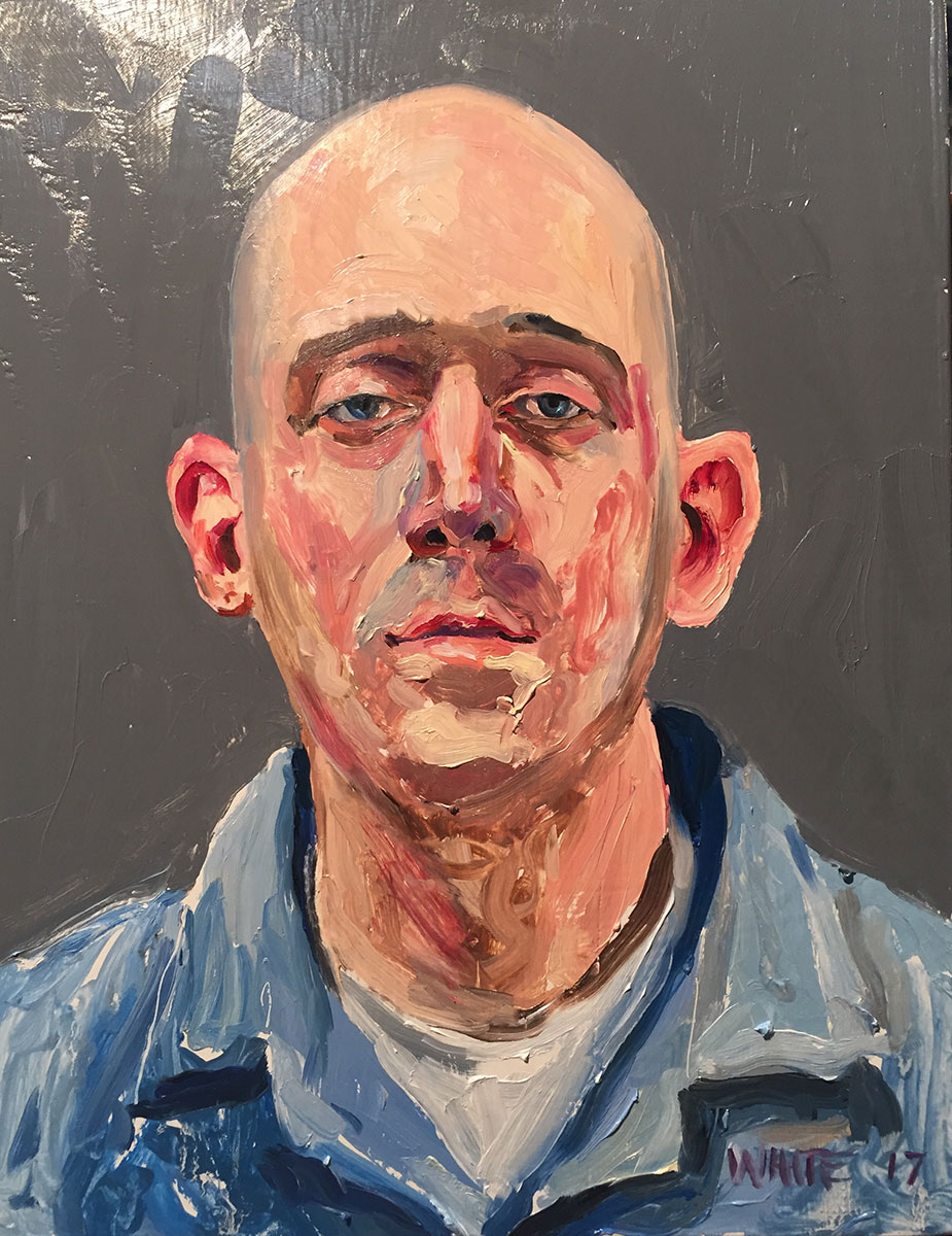 Reed White painting mugshot : Cruel and Unusual Punishment