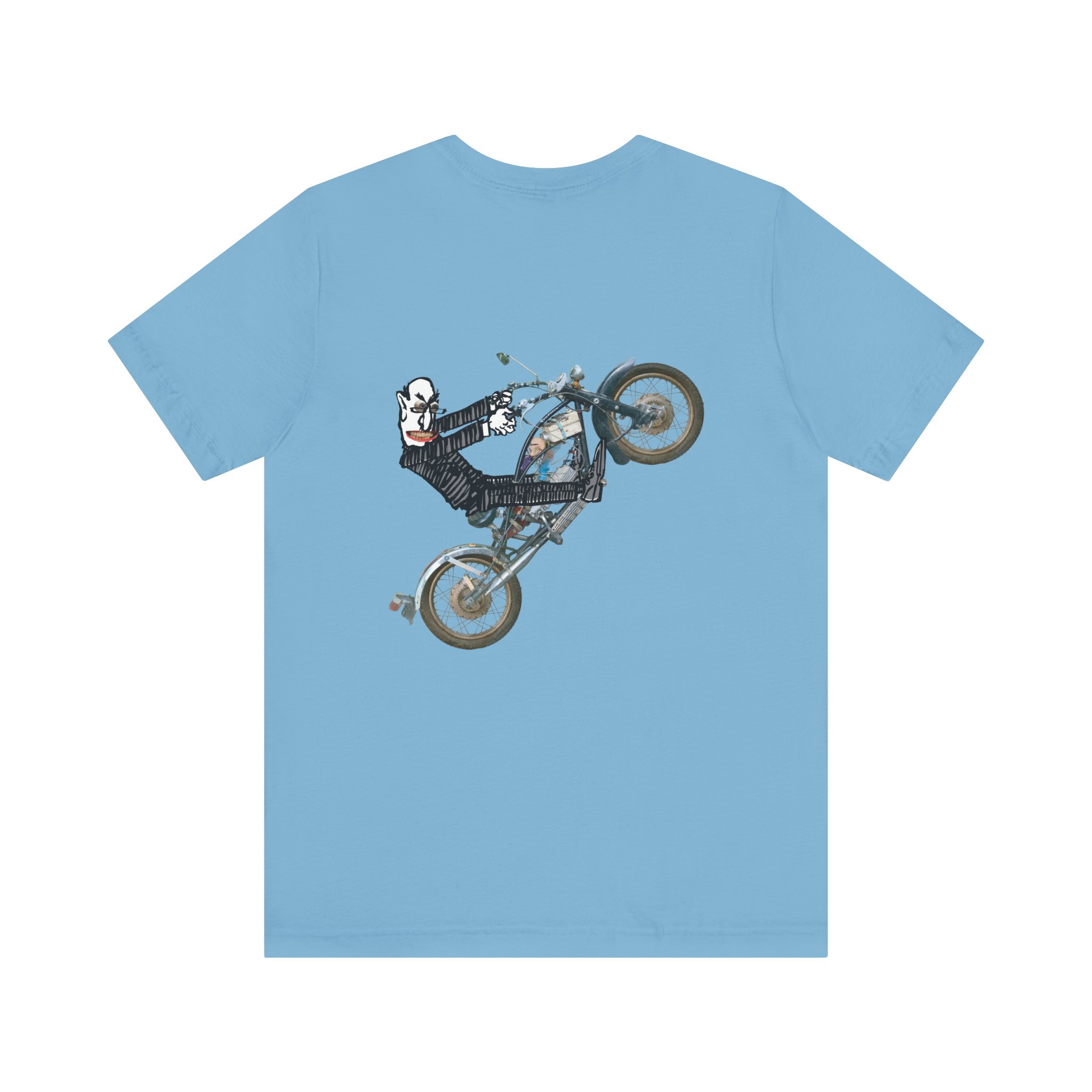 ReedDeanWhite Graphic Tee — 'Rebel Robot Drifter Band' Drummer & Wheelie Rider T-Shirt - Image 6