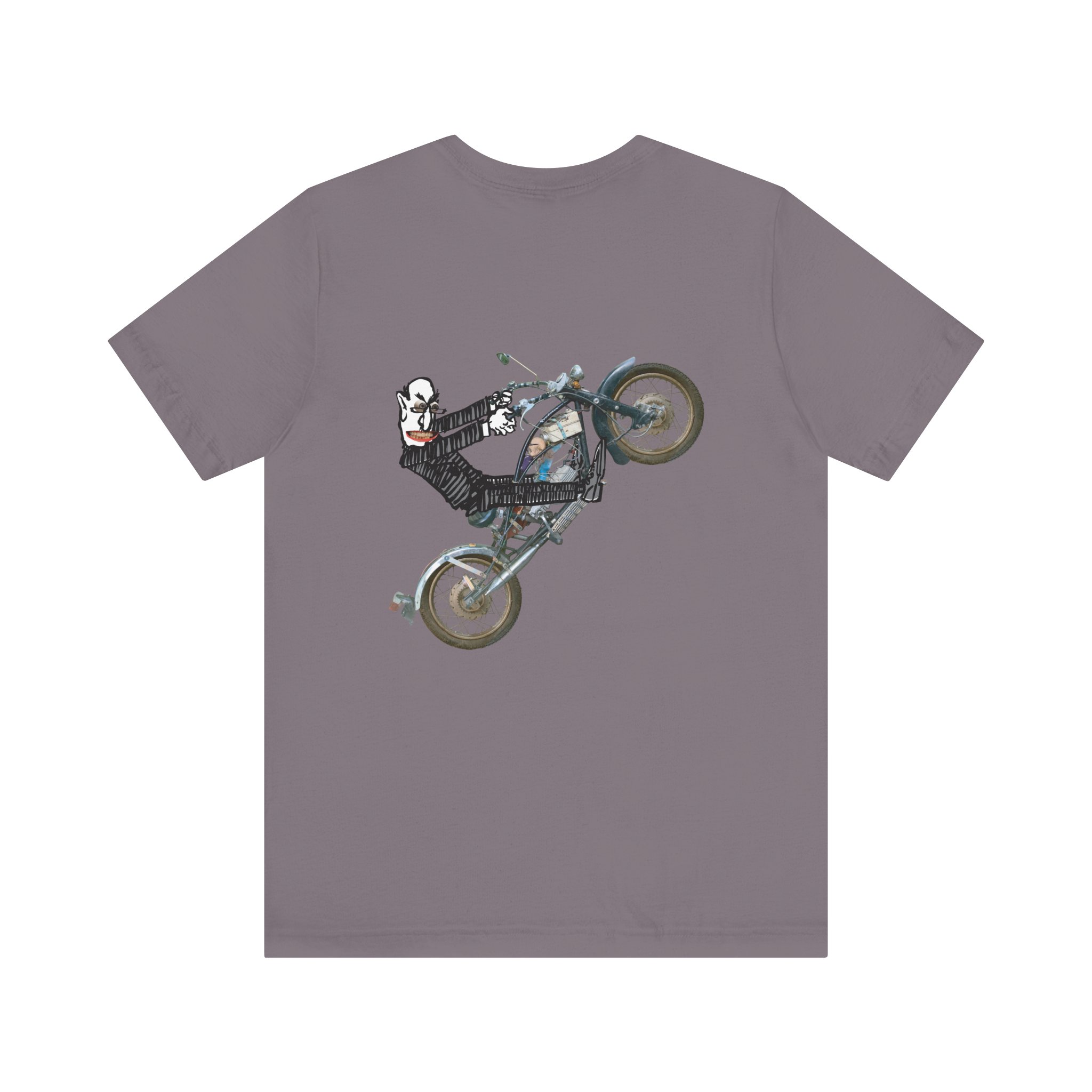 ReedDeanWhite Graphic Tee — 'Rebel Robot Drifter Band' Drummer & Wheelie Rider T-Shirt - Image 10